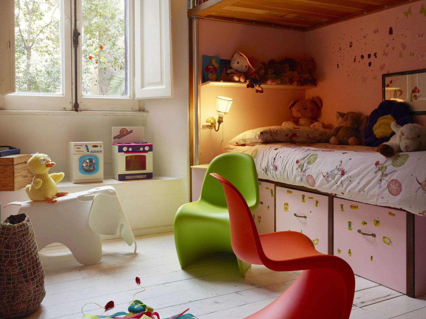 Panton Junior-stoel Vitra goudgeel 