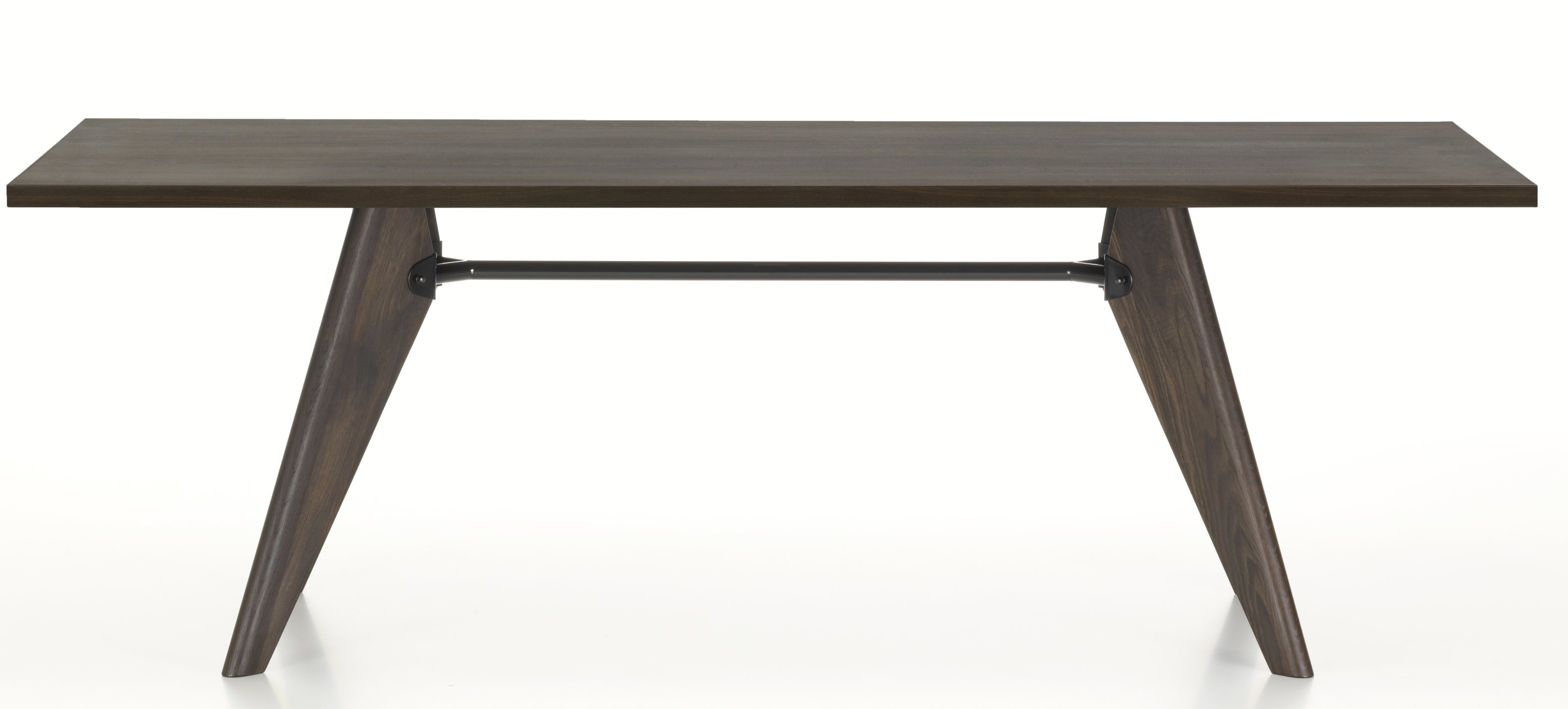Vitra Table S.A.M Bois Esstisch, rechteckig, Holz dunkelbraun, modernes Design für Esszimmer und Wohnbereich.