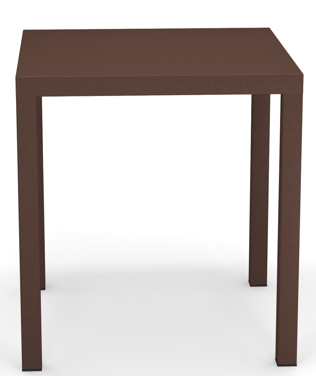Quadratischer, brauner Nova Tisch von Emu für den Außenbereich, moderne Gartenmöbel für Terrasse und Balkon.
