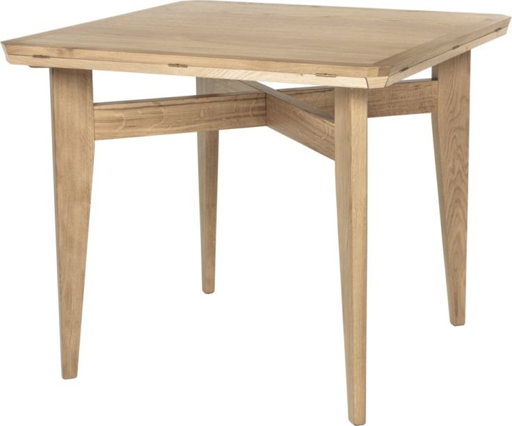 B-Table Esstisch ausziehbar von Gubi, quadratisch, Holz, skandinavisches Design für Esszimmer und Küche.