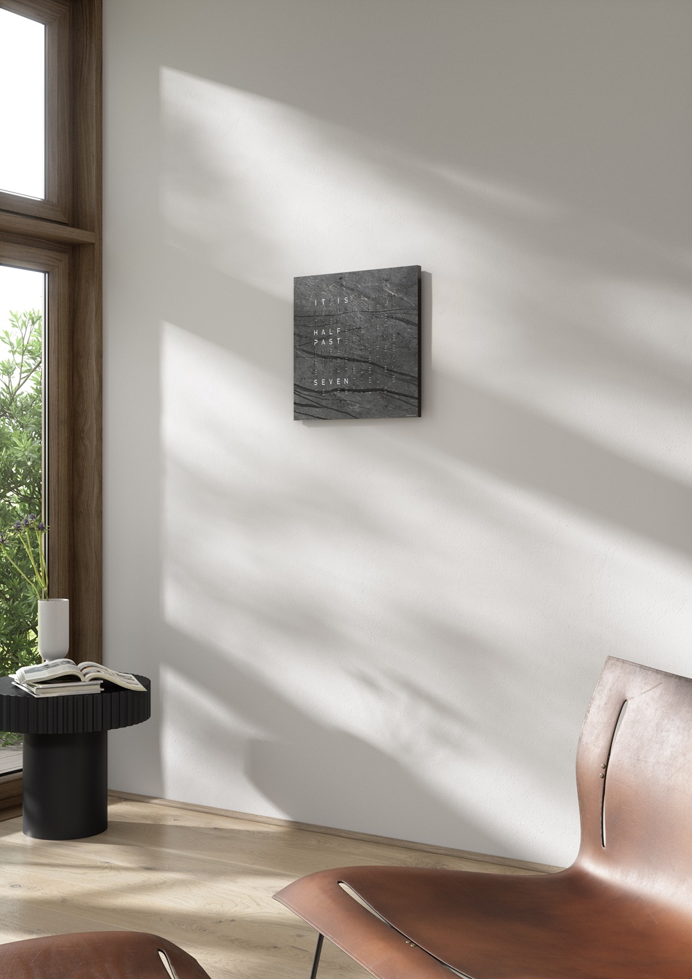 Earth 45 Creator's Edition wandklok / Tijdsobject Engels QLOCKTWO