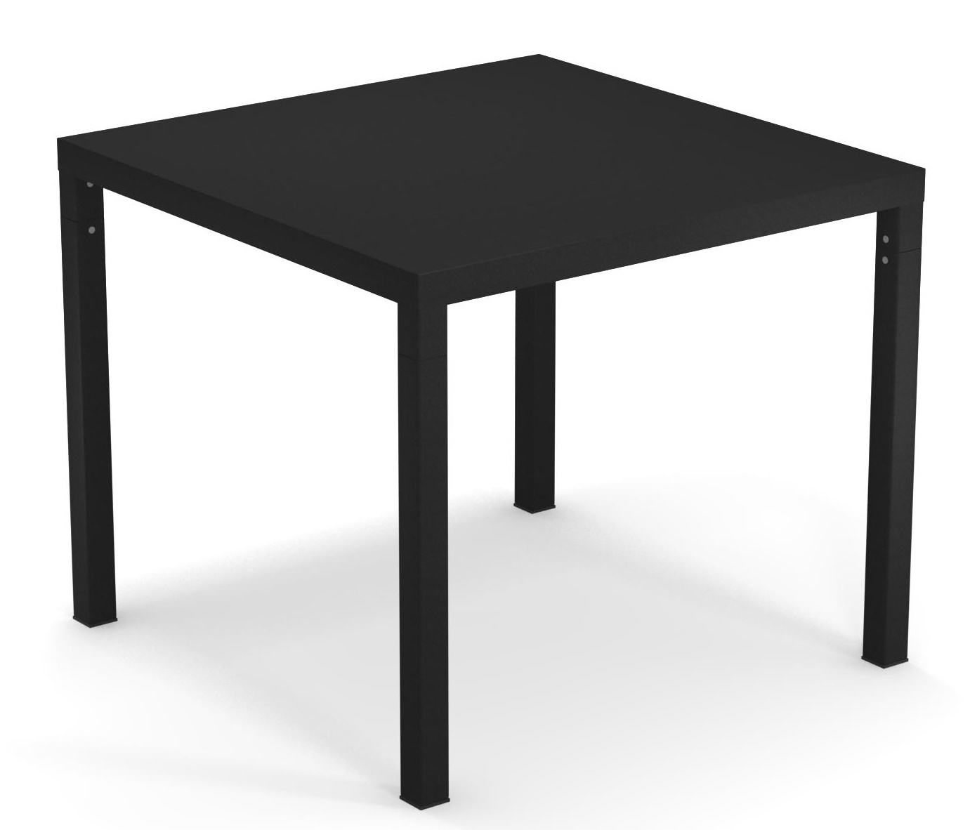 Schwarzer Nova Tisch Outdoor von Emu, quadratisch, mit minimalistischem Design für Garten und Terrasse.