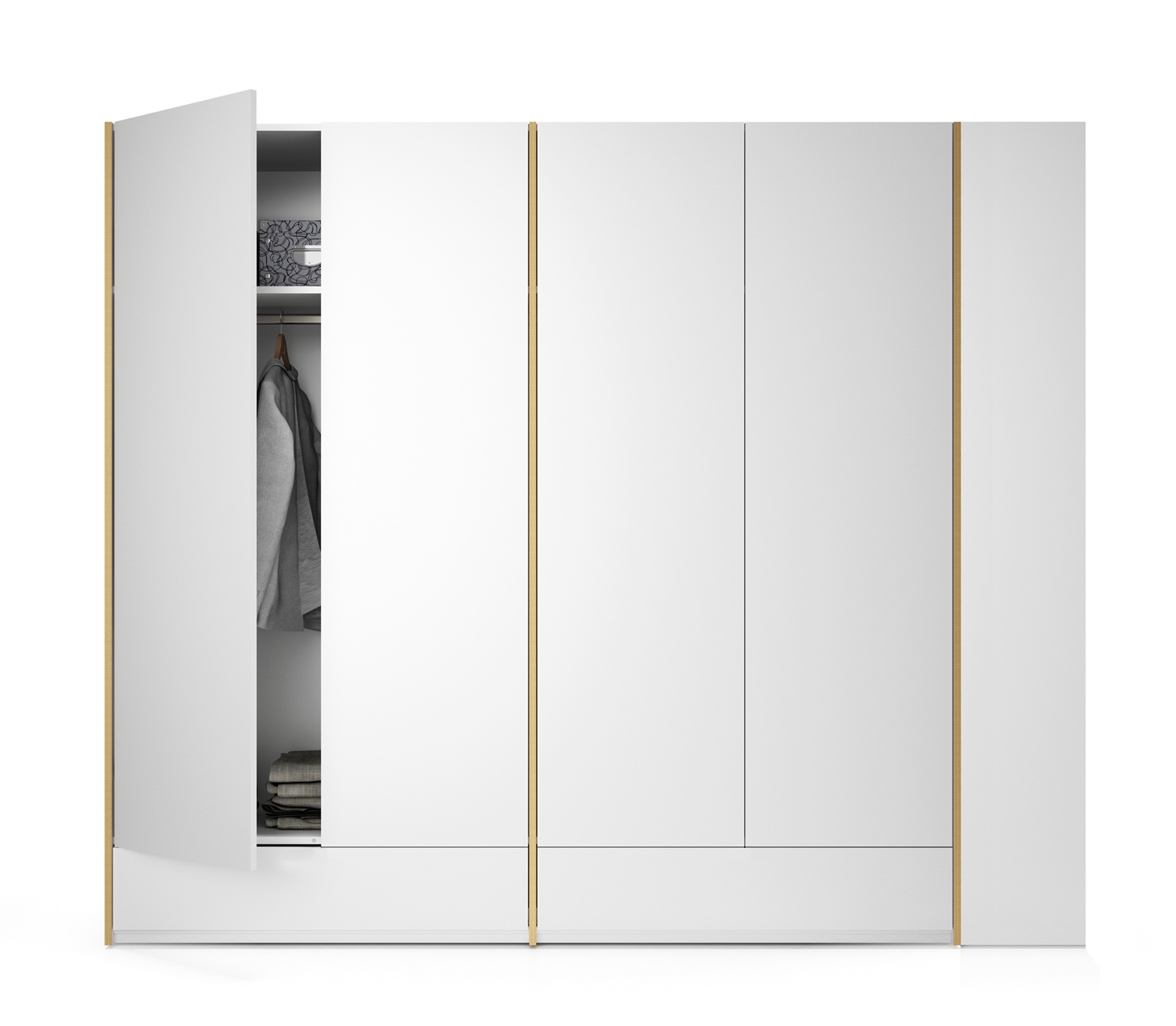 MODULAR PLUS kastcombinatie: dubbele kast met 2 laden en aanbouwkast rechts van Müller Möbelwerkstätten