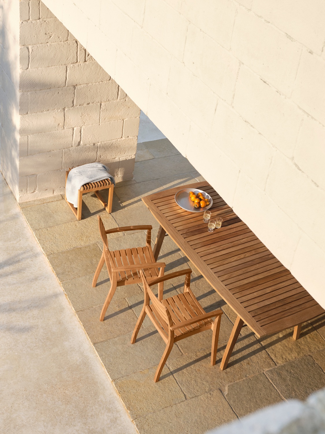 Ballare-tafel voor 4 personen, voor buiten, Skagerak by Fritz Hansen