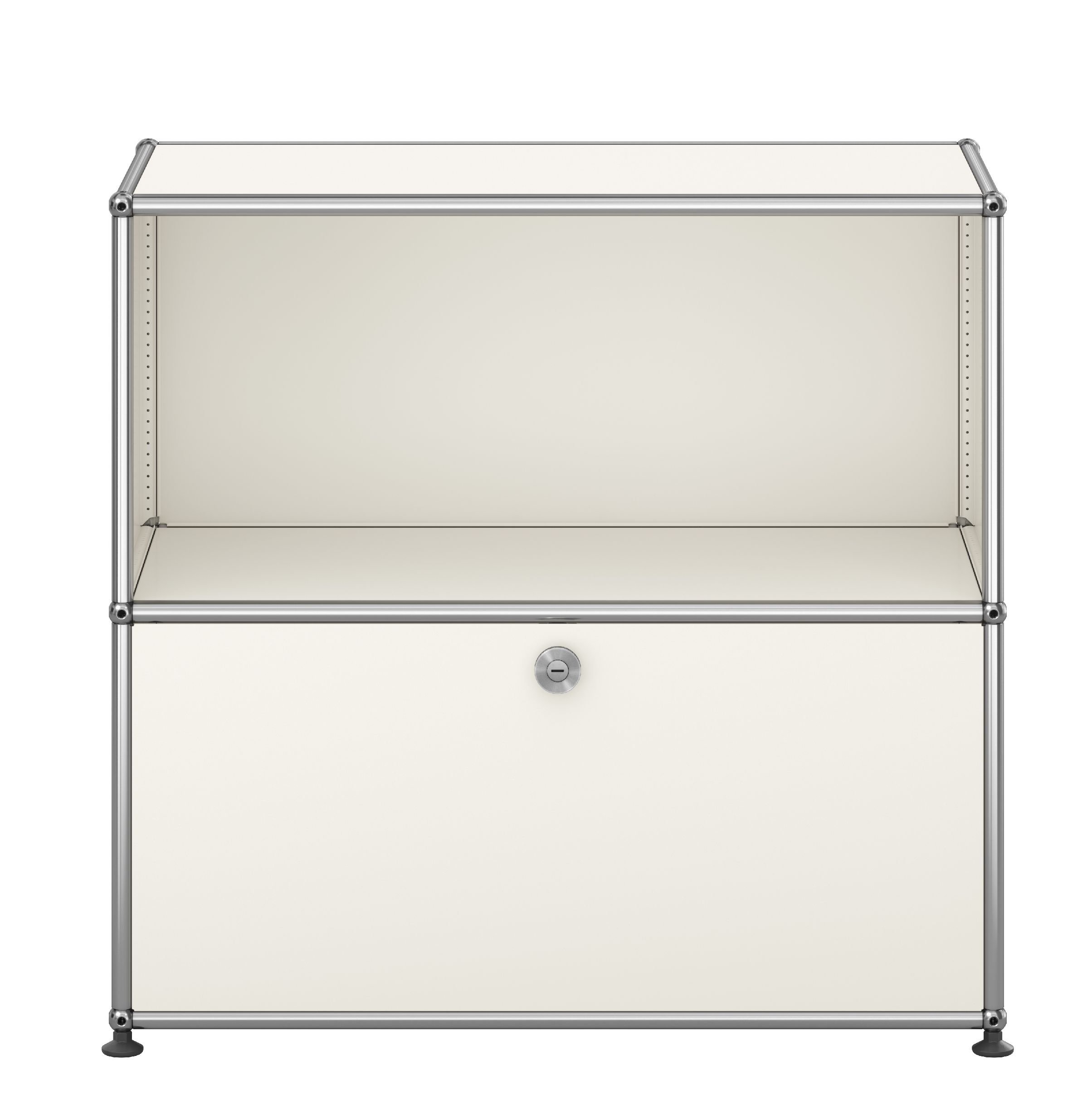 USM Haller dressoir M62 1 klep / 1 open vak Zuiver wit