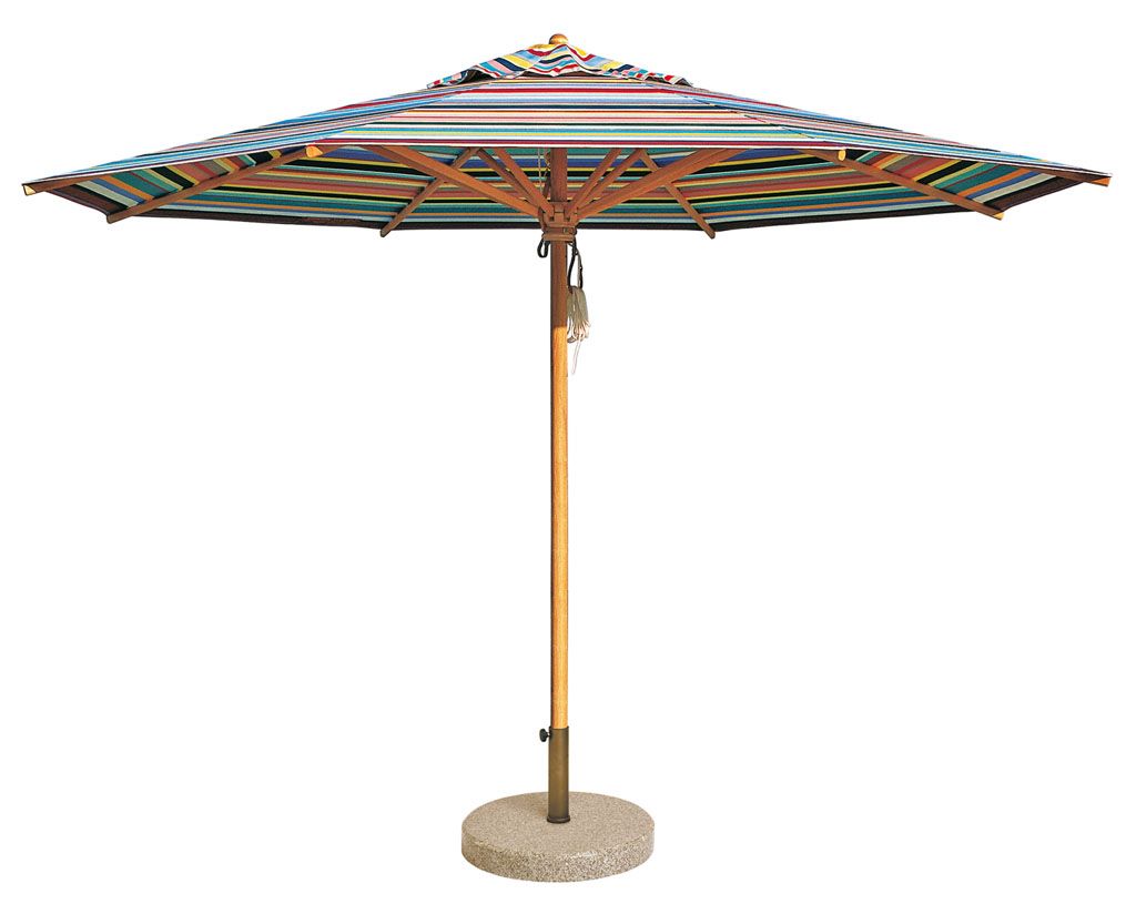 Weishäupl Klassikerschirm: Multicolor Sonnenschirm mit Flaschenzug und Knick, ideal für Garten und Terrasse.