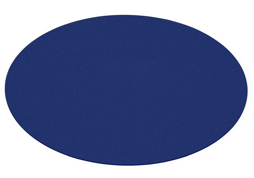 Blauer, runder Teppich "Bigdot" von HEY-SIGN by BWF Group, Detailaufnahme der Textur.
