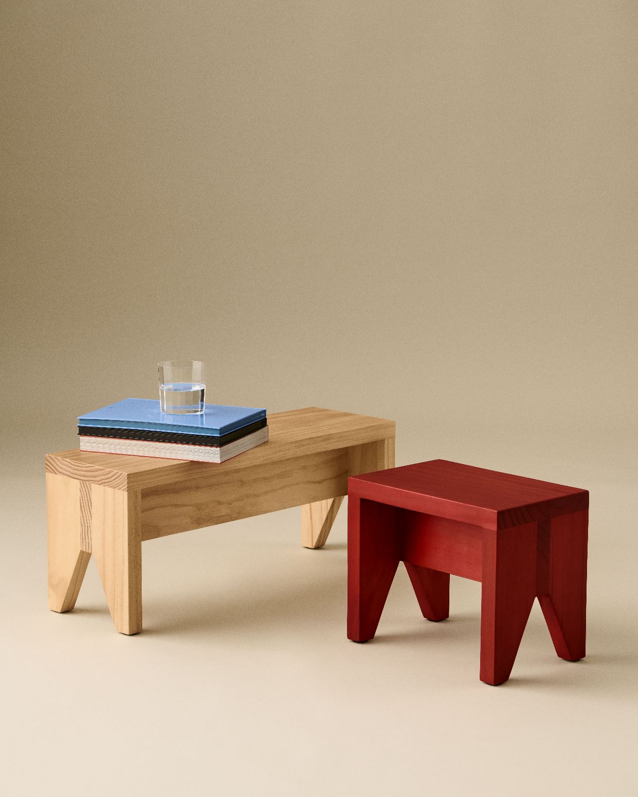 Manolito Stool Long kruk, naturel Hay