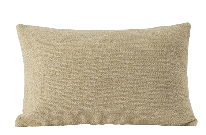 Beige Mingle Cushion Kissen von Muuto mit feiner Textur für Wohnzimmer und Schlafzimmer.