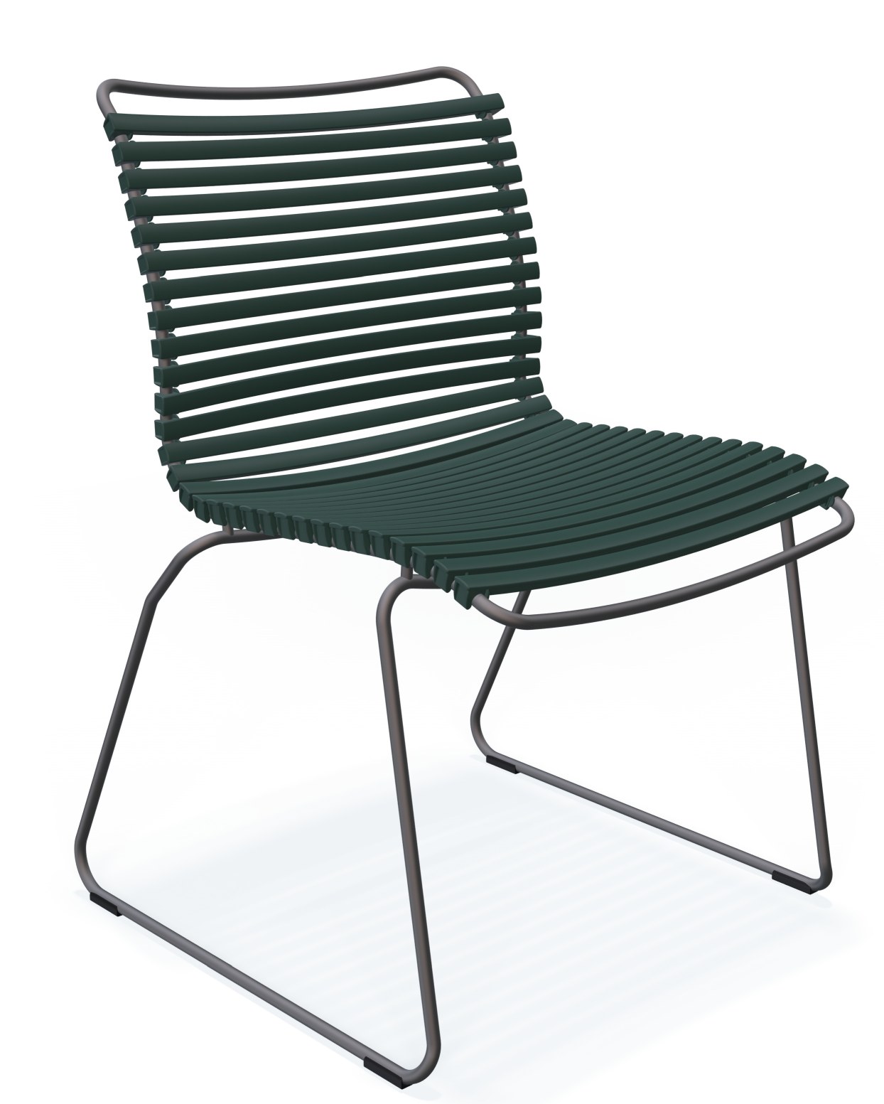 Houe Click Dining Stuhl ohne Armlehne, dunkelblau, für den Garten oder die Terrasse.