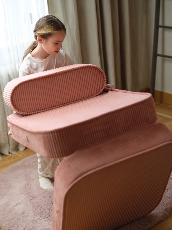 Wigiwama Pink Mousse kinderklapstoel