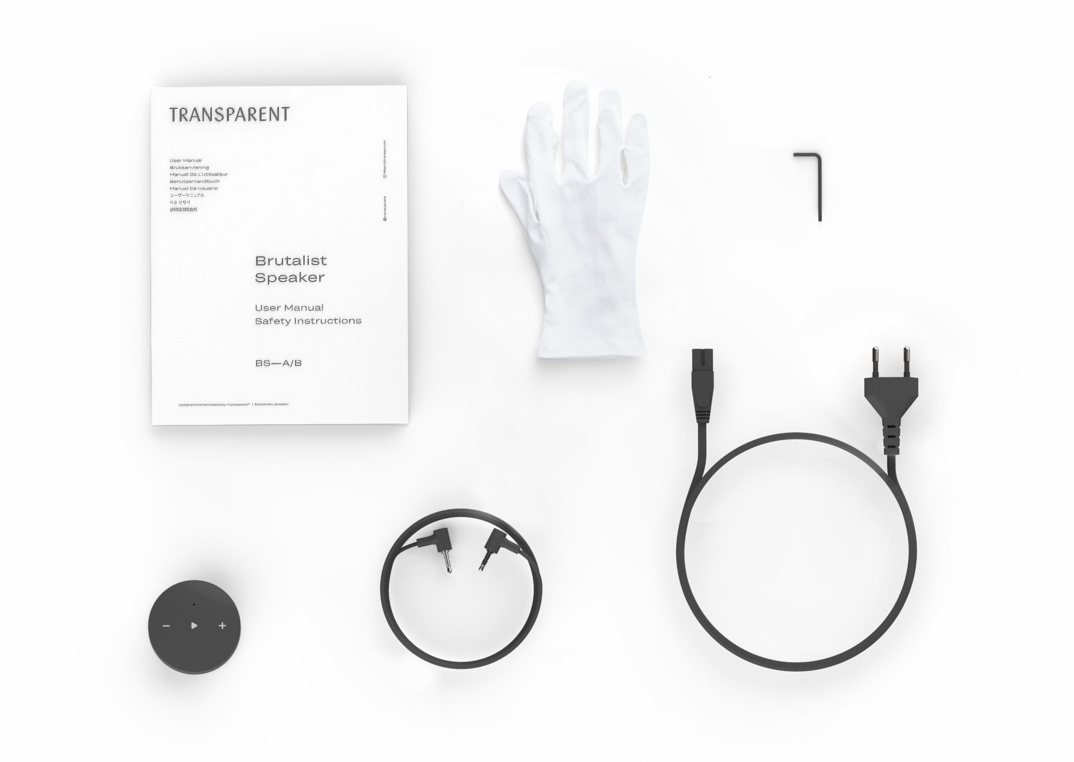 Brutalistische luidspreker van Transparent