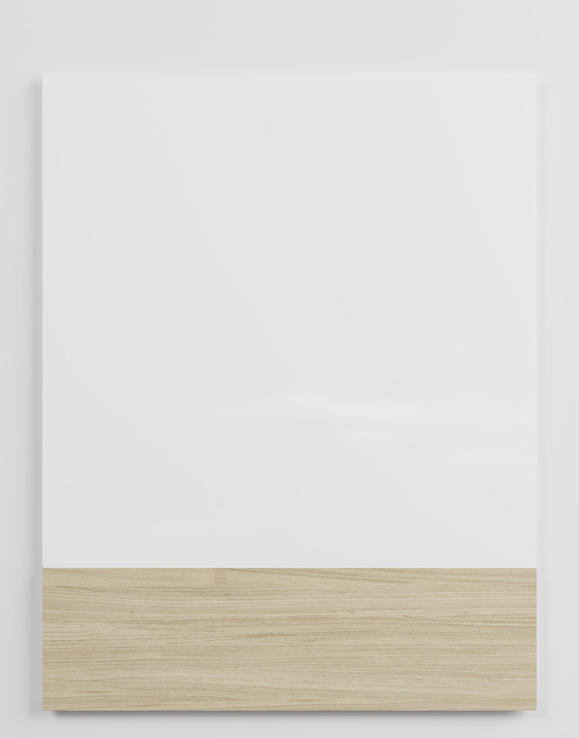 Chat Board Classic Crafted: Magnetische Wandtafel aus Glas mit Holzsockel für Büro oder Zuhause.