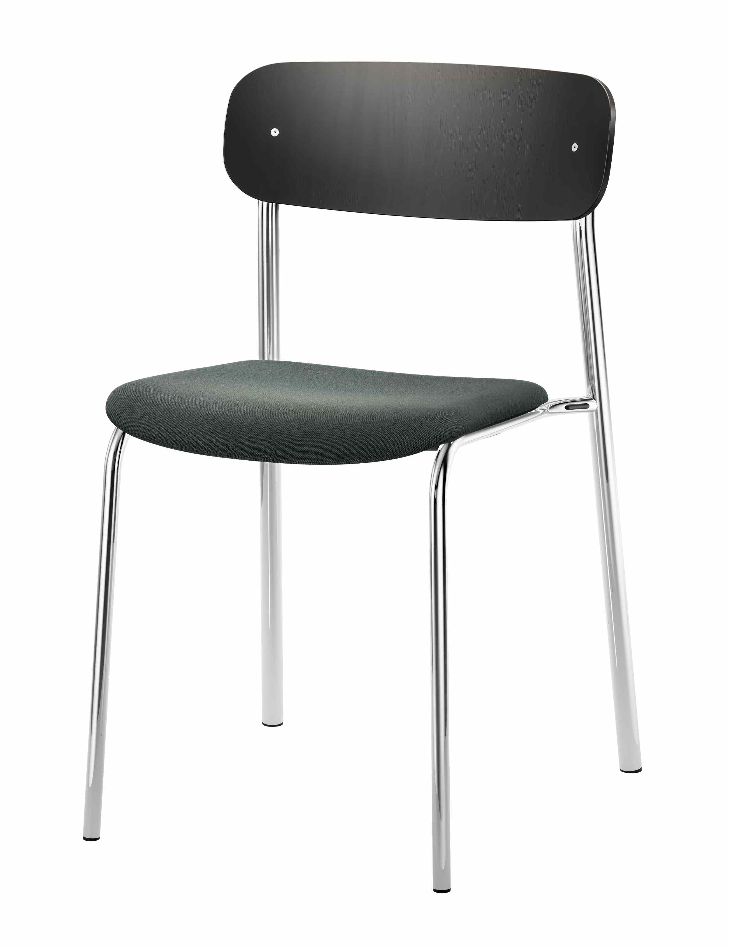 S 243 Stahlrohrstuhl in Olivgrün von Thonet, Designklassiker mit Stahlrohrgestell und Holzlehne.