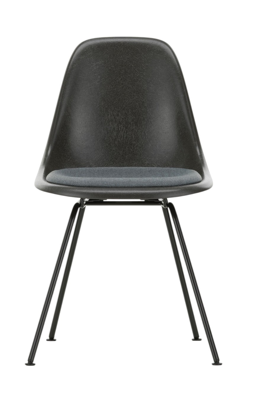 Eames Fiberglass Chair DSX-stoel met zitkussen van Vitra