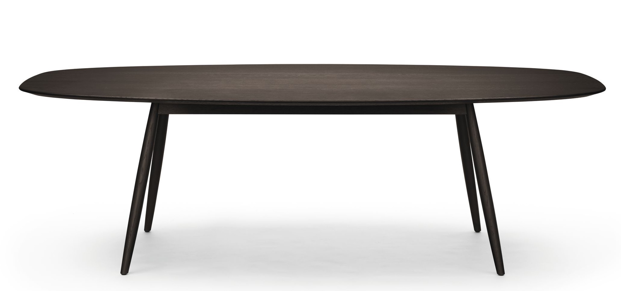 Eleganter 2990 Moualla Table Esstisch von Walter Knoll mit dunkler Holzplatte und filigranem Gestell.