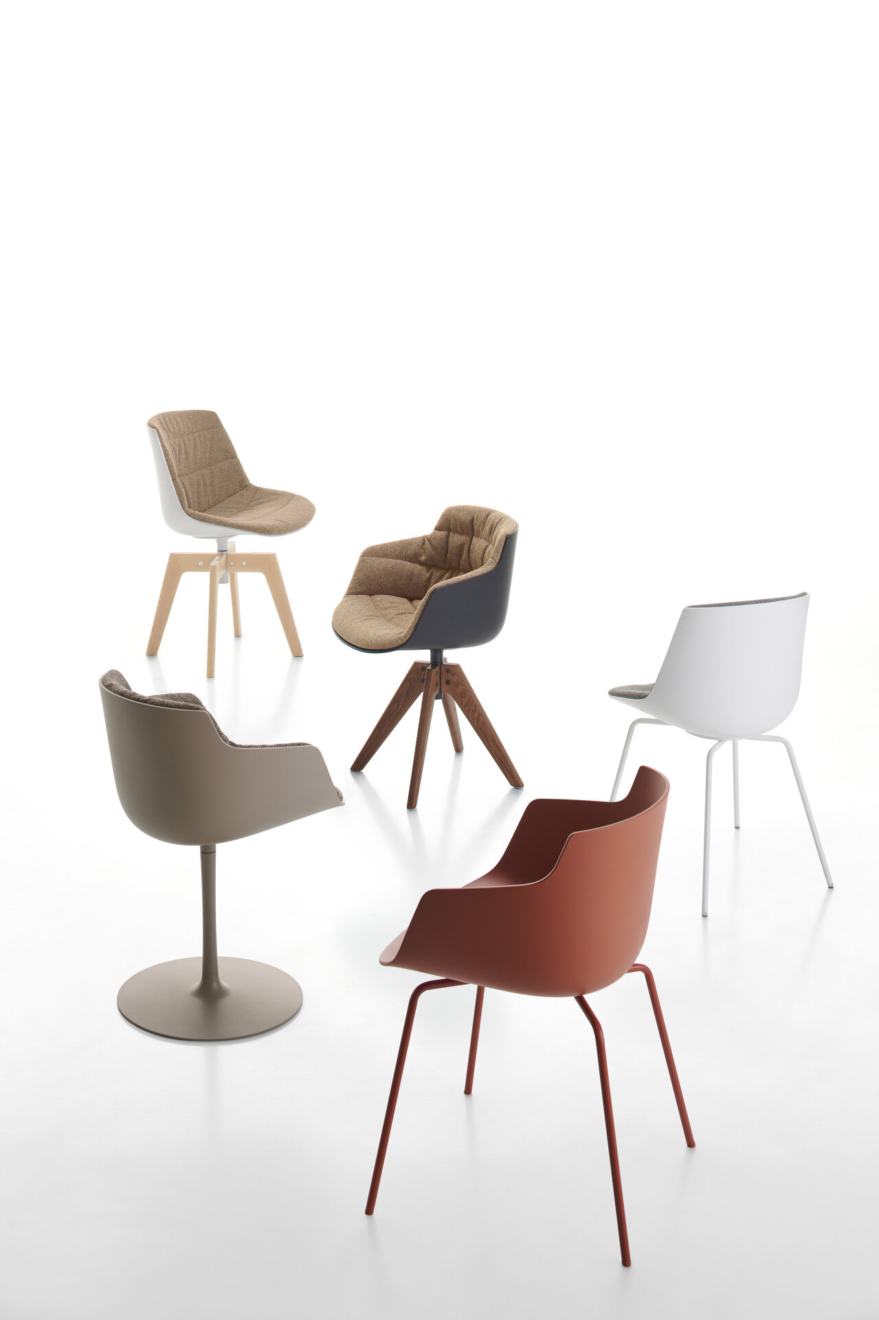 Flow Armchair, fauteuil met armleuningen van MDF Italia