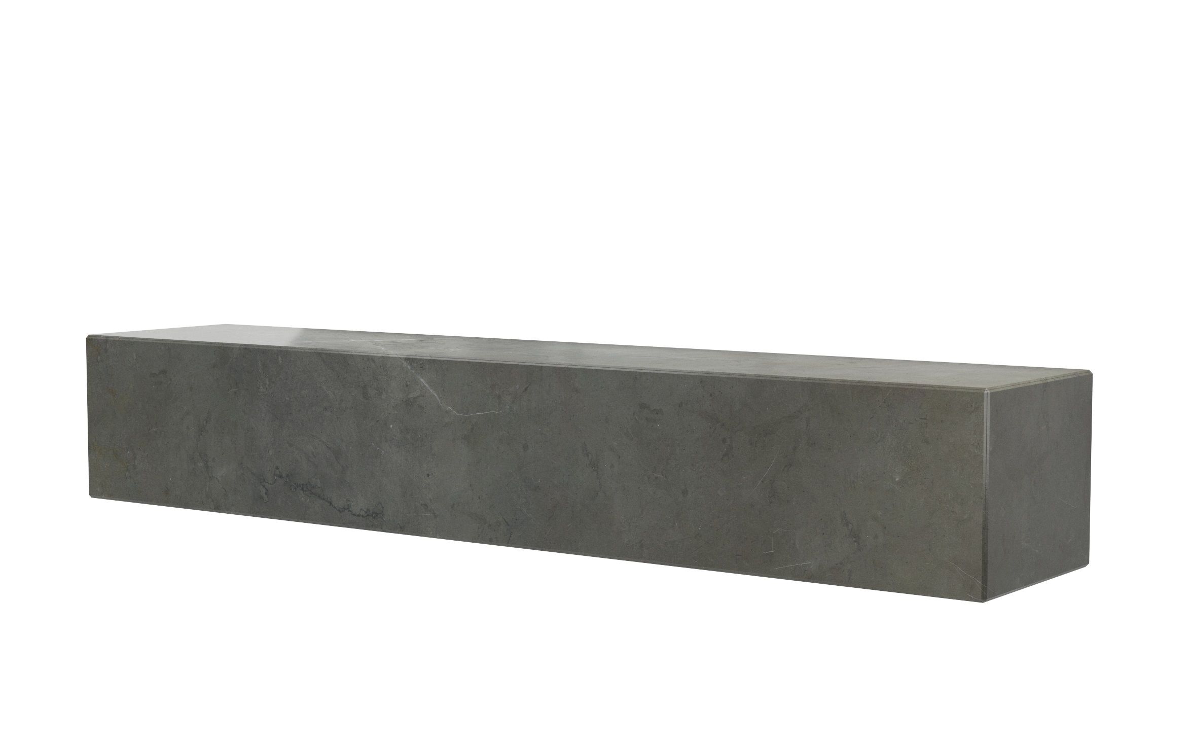 Audo Copenhagen Plinth Regal aus grauem Marmor, modernes Möbeldesign für stilvolle Inneneinrichtung.