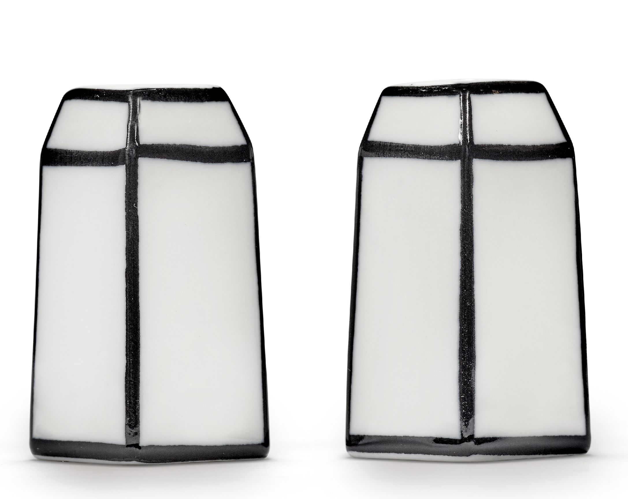 Zout- en peperstrooier set wit/zwart Carte Blanche Serax