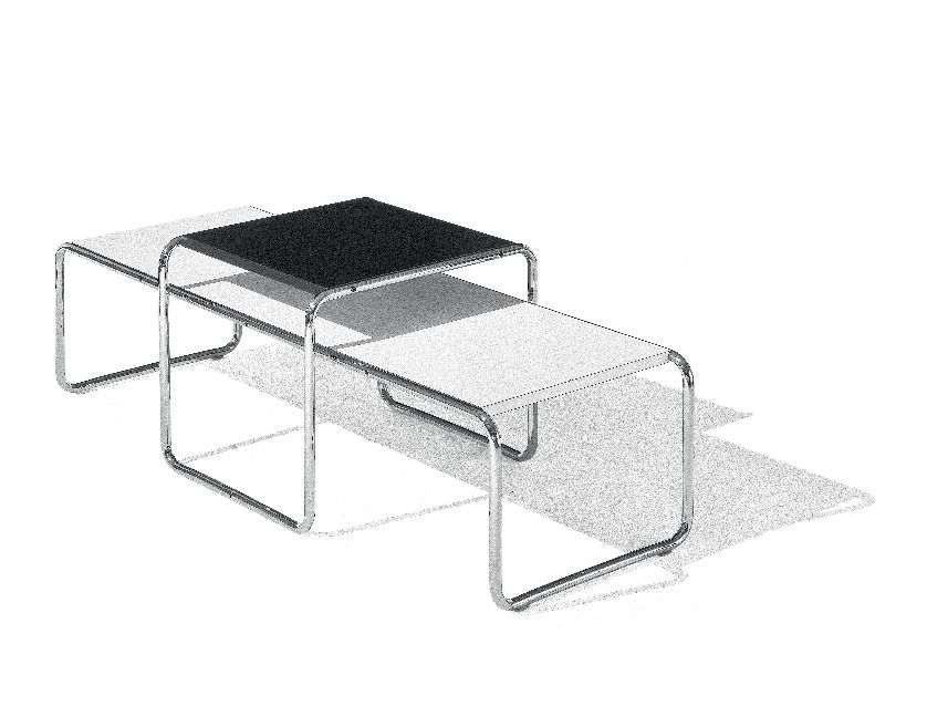 Laccio 1 salontafel klein zwart / antraciet Knoll International - QUICK SHIP