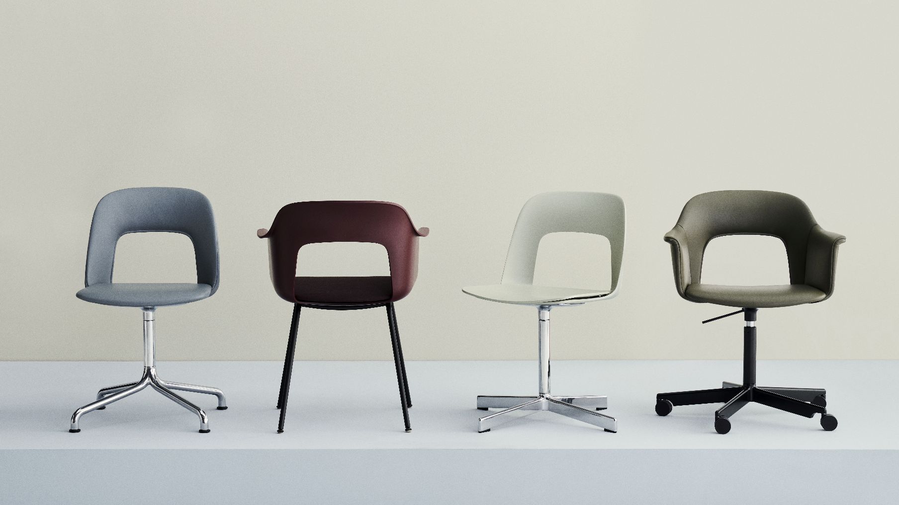 Layout Armchair 252 Fauteuil met 4-sterrenvoet, draaivoet met gebogen kruis Hay