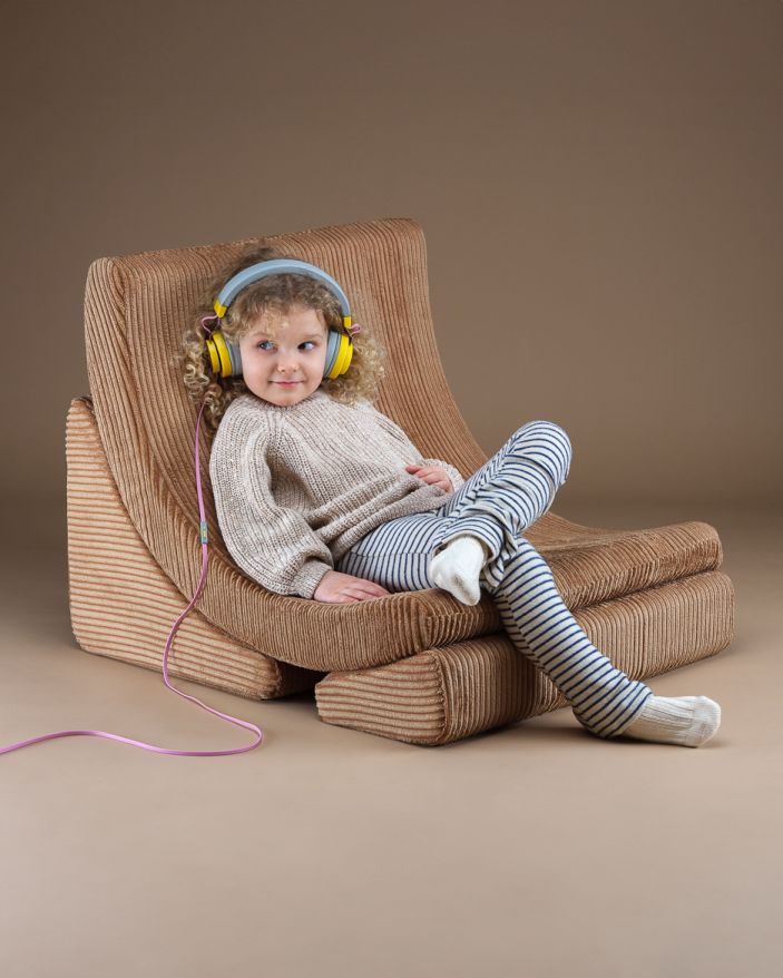 Mond kinderfauteuil van breedcorduroy van Wigiwama