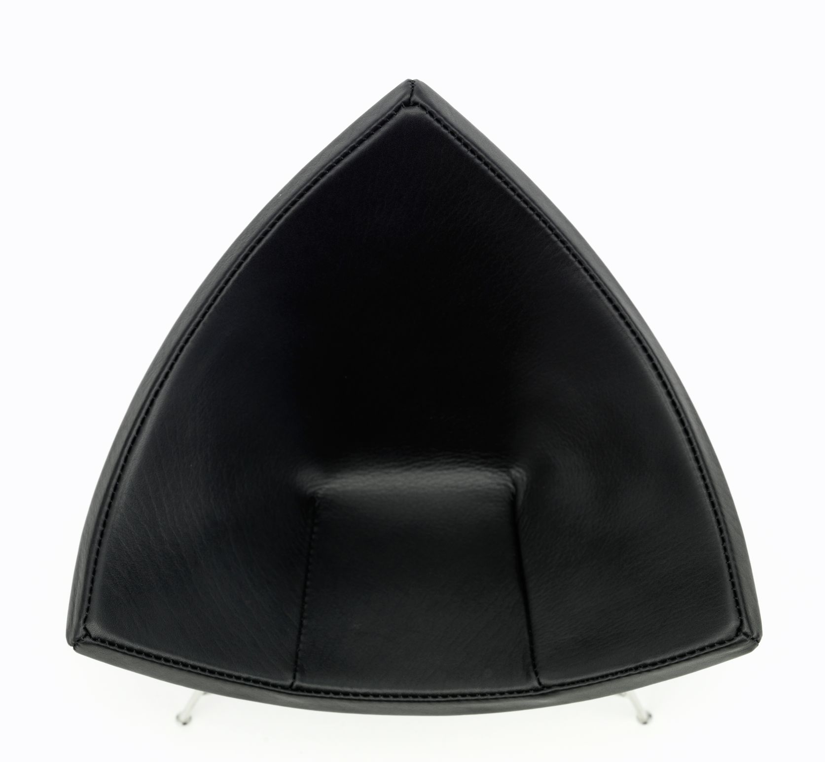 Ansicht von oben: Schwarzer Coconut Chair Miniatur Stuhl von Vitra, Designklassiker.