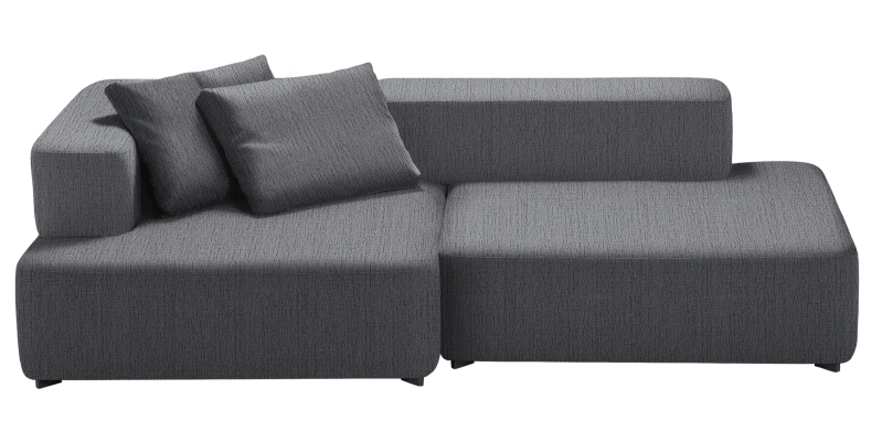 Alphabet tweezitsbank met armleuning links van Fritz Hansen