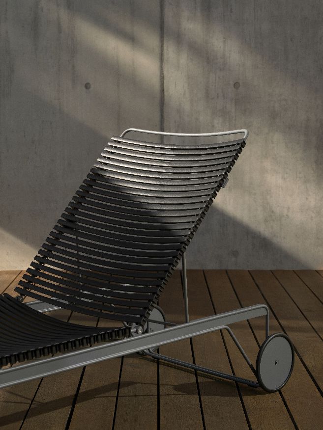 Click verstelbare chaise longue voor buiten Houe