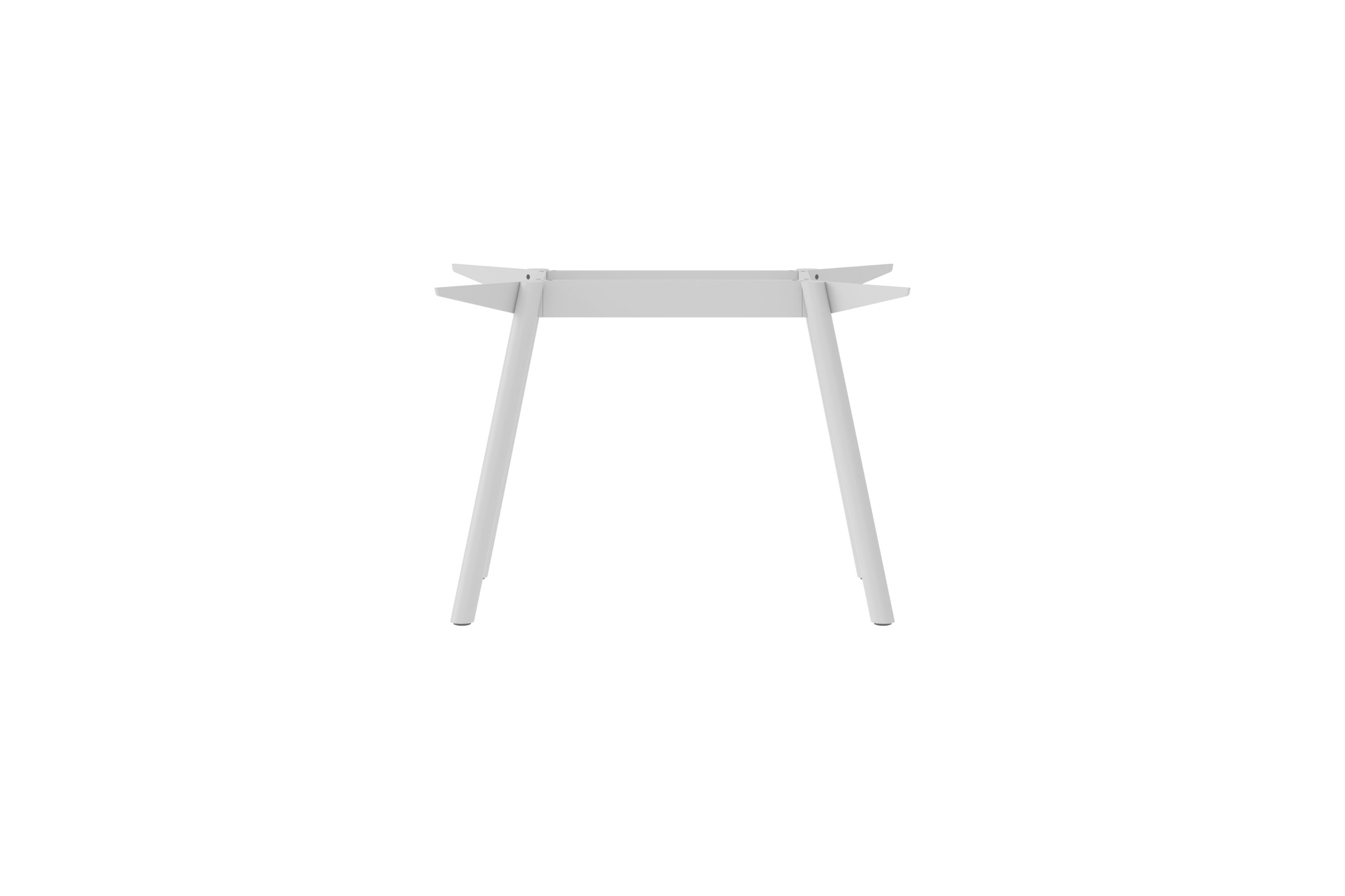 Weißes Masa Tischgestell von New Tendency aus pulverbeschichtetem Stahl, minimalistisches Design für Esstische.