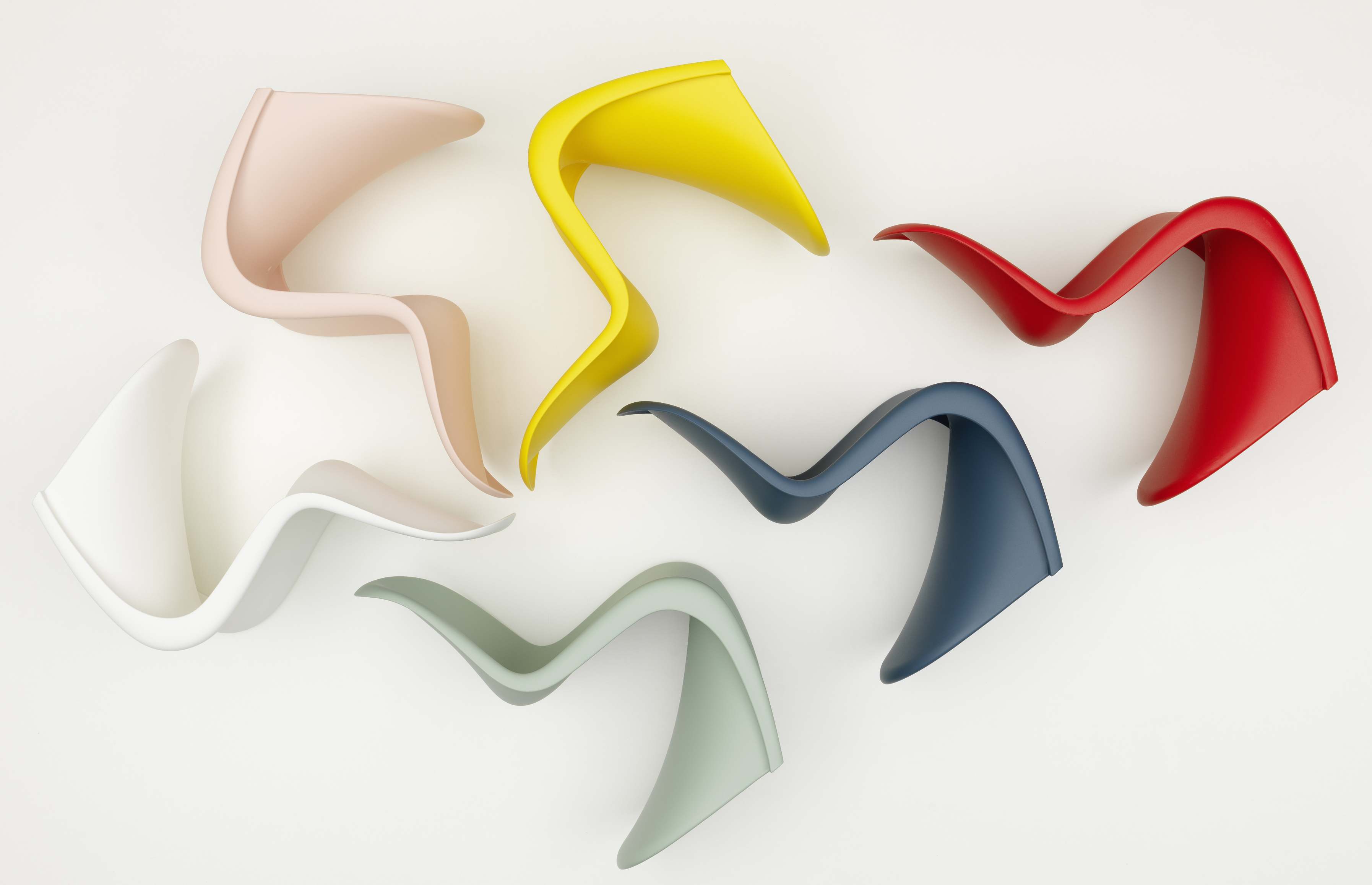 Panton Junior-stoel Vitra goudgeel 