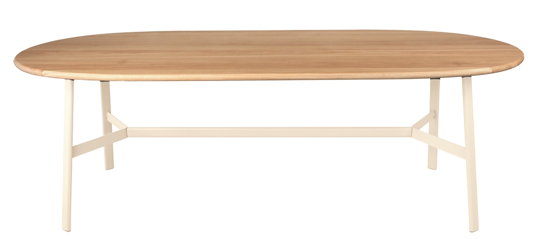 SO’O eettafel van eikenhout 220 × 95 cm (ovaal) voor binnen Fermob