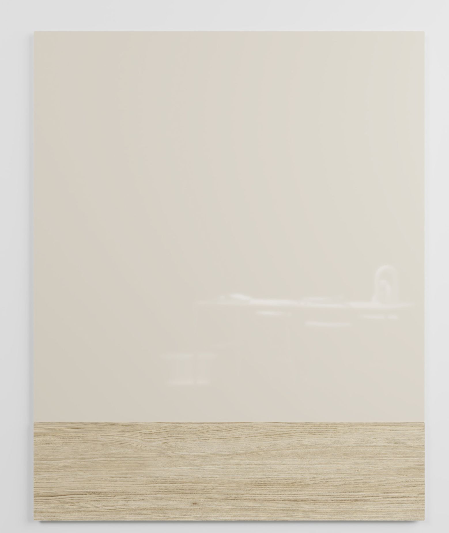 Chat Board Classic Crafted Wandtafel: Beige Glas Magnettafel mit Holzrahmen für Büro und Zuhause.