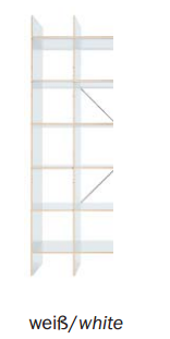 Weißes FNP Regal von Nils Holger Moormann: Modernes Bücherregal und Wandregal für Wohnzimmer und Büro.