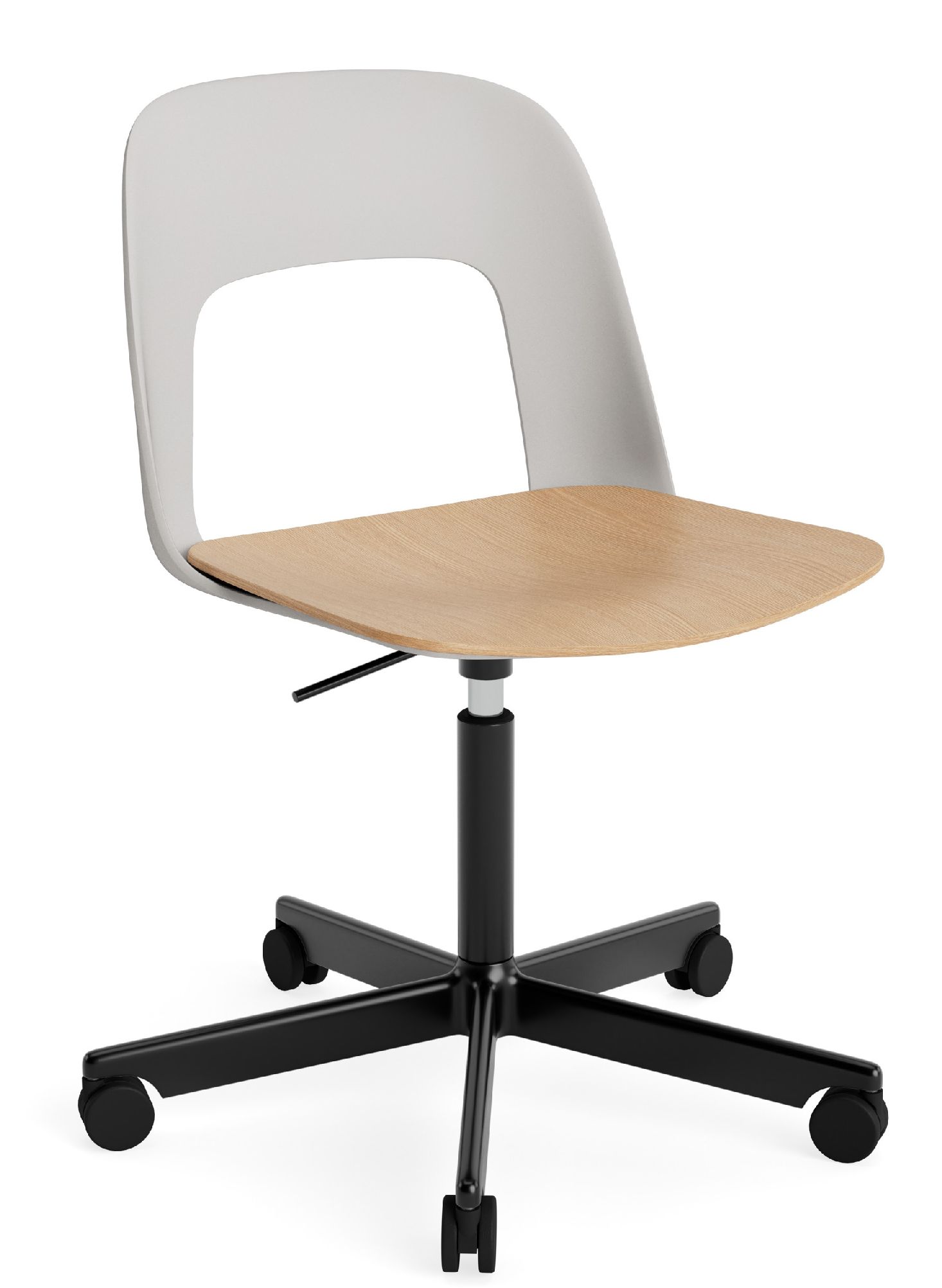 Layout Side Chair 142 stoel met vijfpoot en draaivoet van Hay