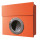 Staal met oranje poedercoating