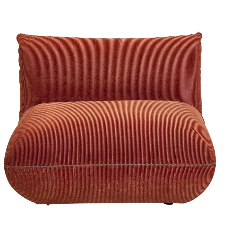 Nahaufnahme des Jalis 21 Modulsofas von Cor, ein Sessel ohne Armlehnen in Cordoptik.