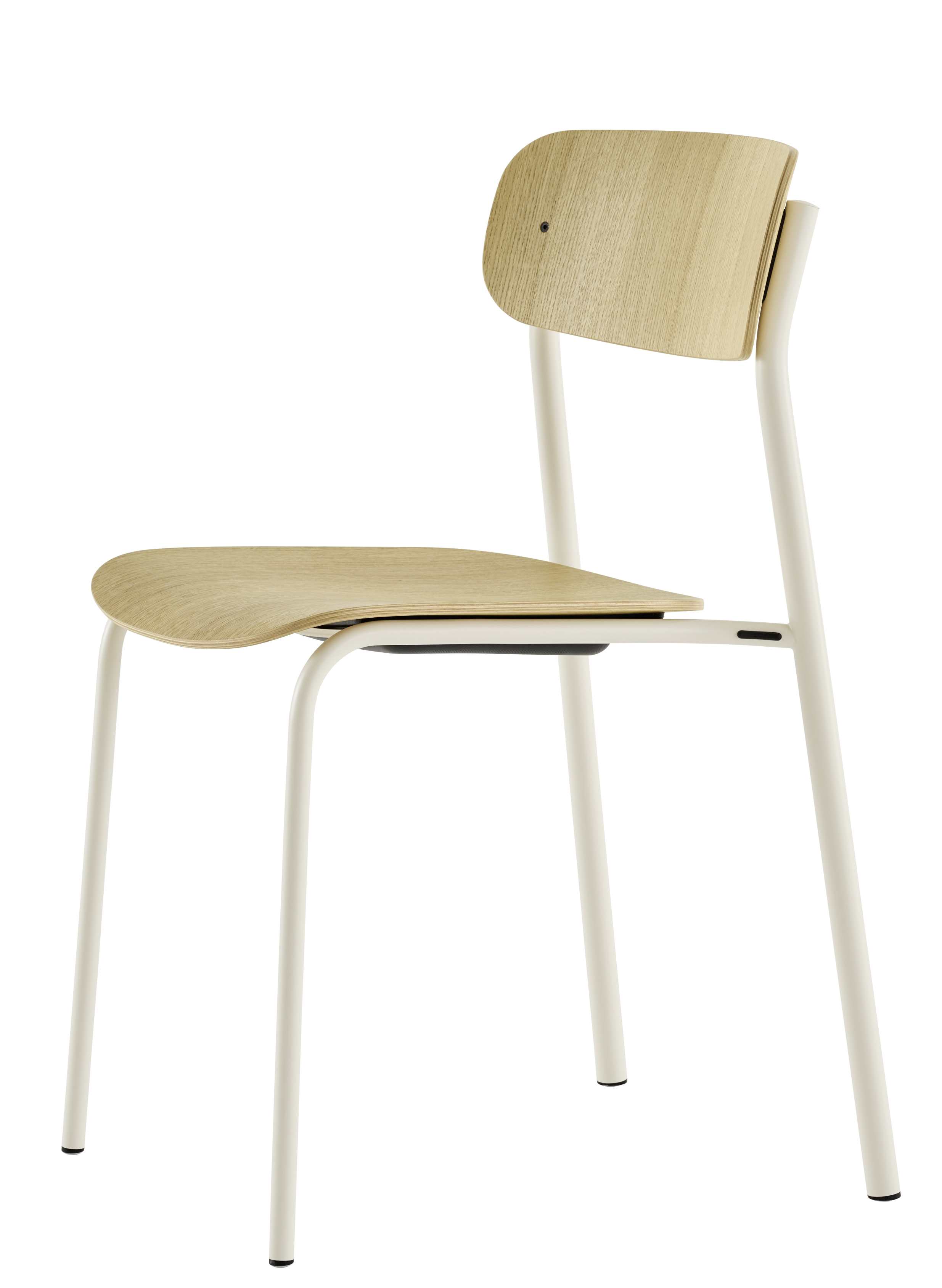 S 243 Thonet Stuhl mit Stahlrohrgestell und hellem Holz, ein zeitloser Designklassiker.
