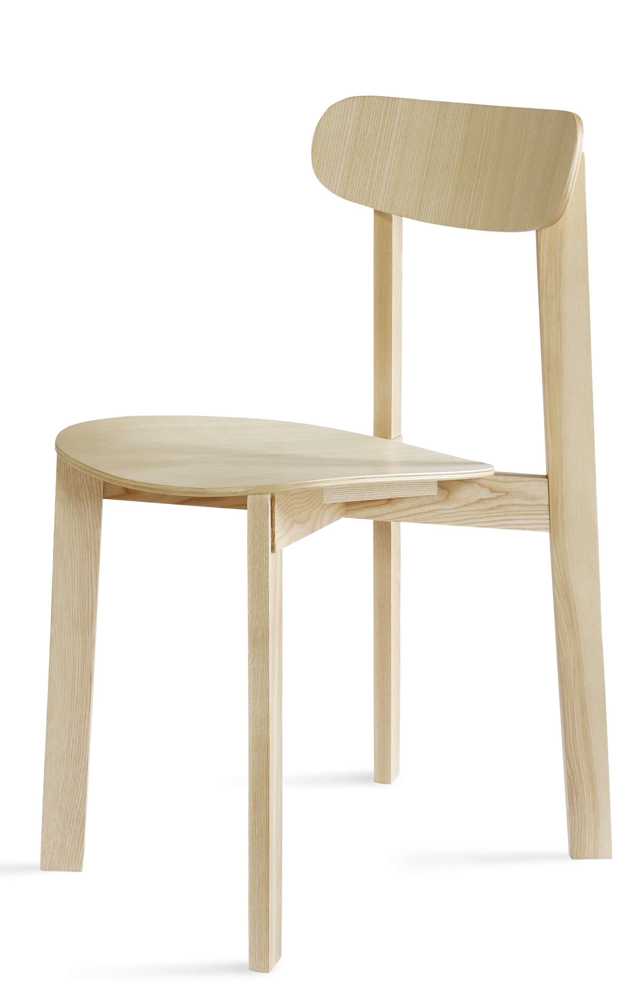 Bondi Chair Stuhl aus hellem Holz, modernes Design für Esszimmer und Wohnbereich.
