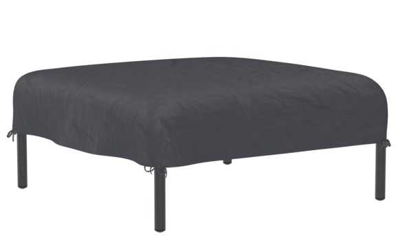 Graue Abdeckhaube für Outdoor Möbel, passend für Level Ottoman oder ähnliche Gartenmöbel.