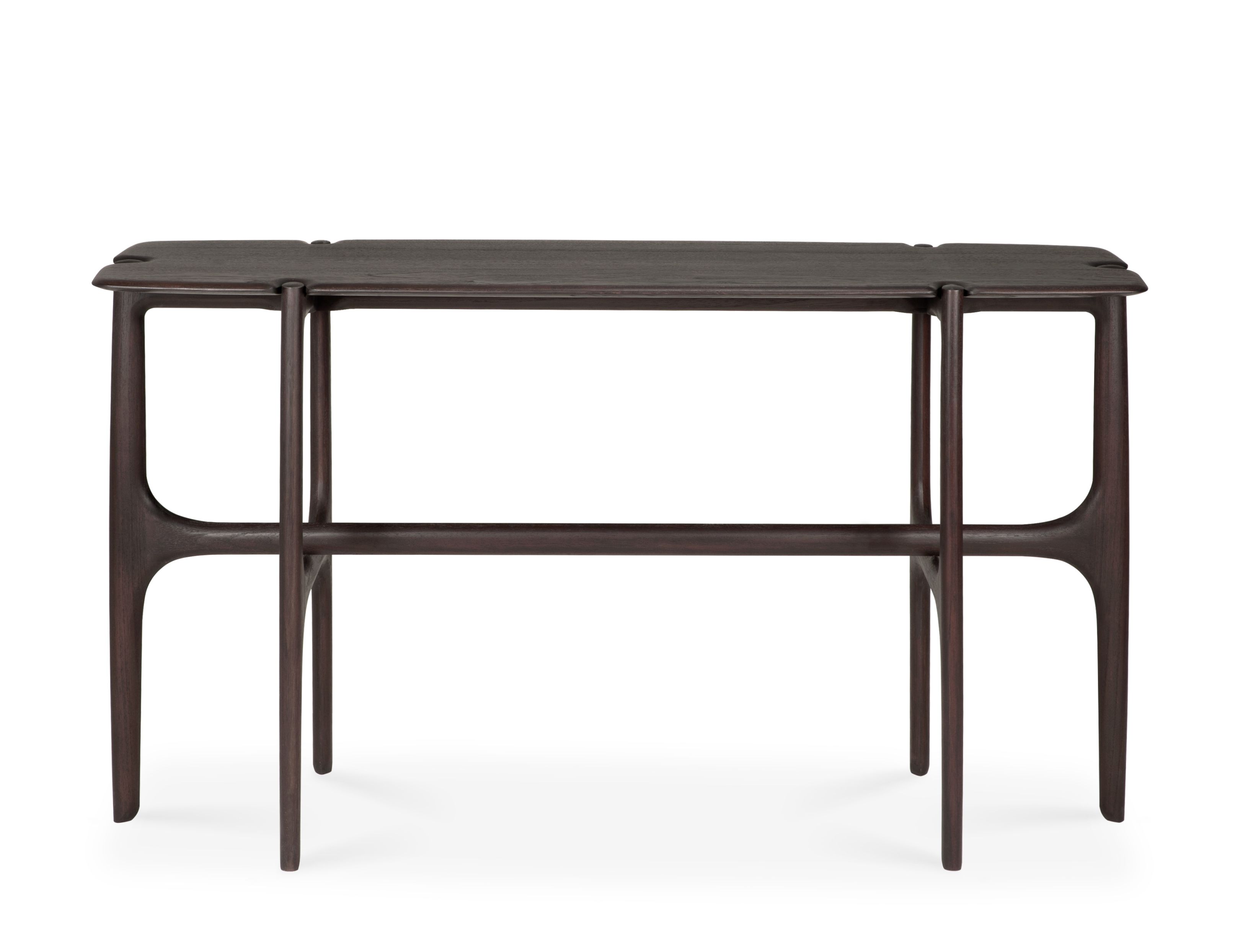 PI Konsole von Ethnicraft mit sechs Beinen aus dunklem Holz, modernes Design für Flur oder Wohnzimmer.