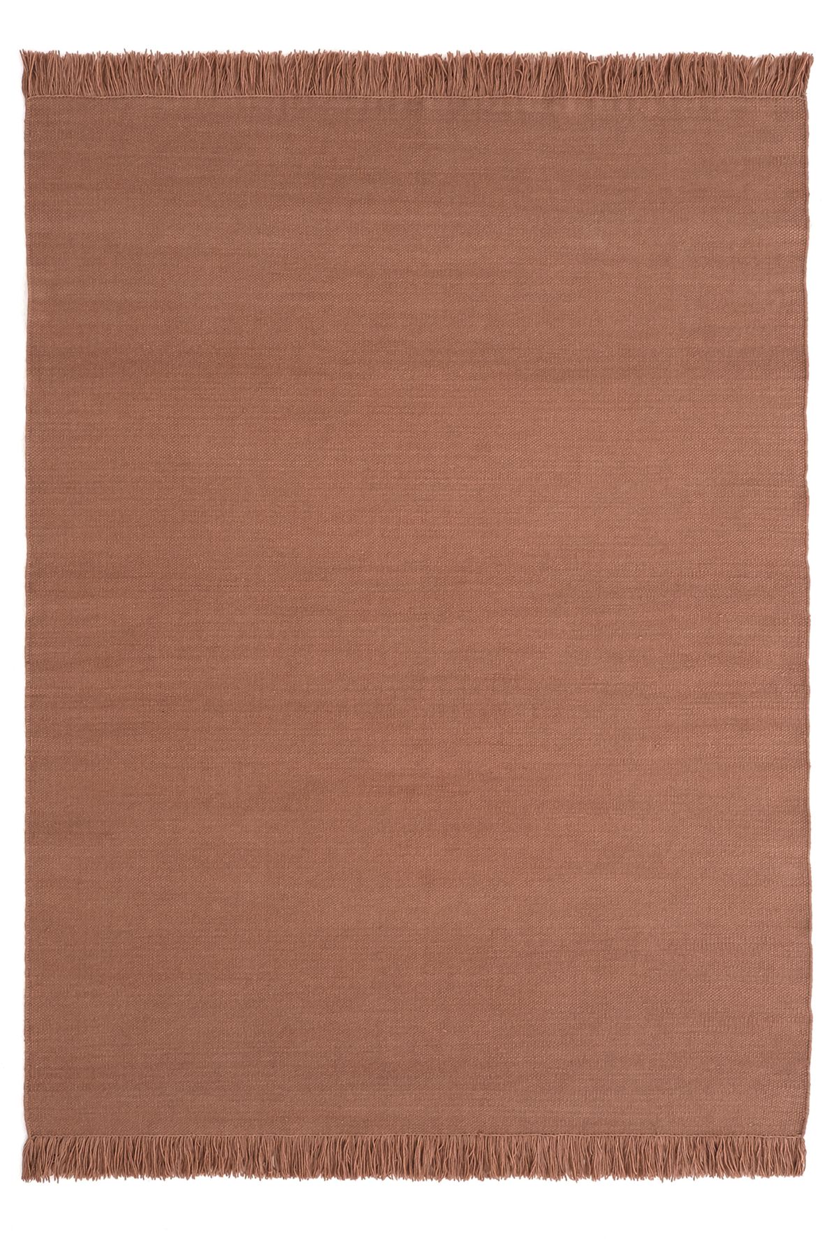 Nanimarquina Colors Teppich Blush, 170x240 cm, aus Wolle mit Fransen, Detailansicht.