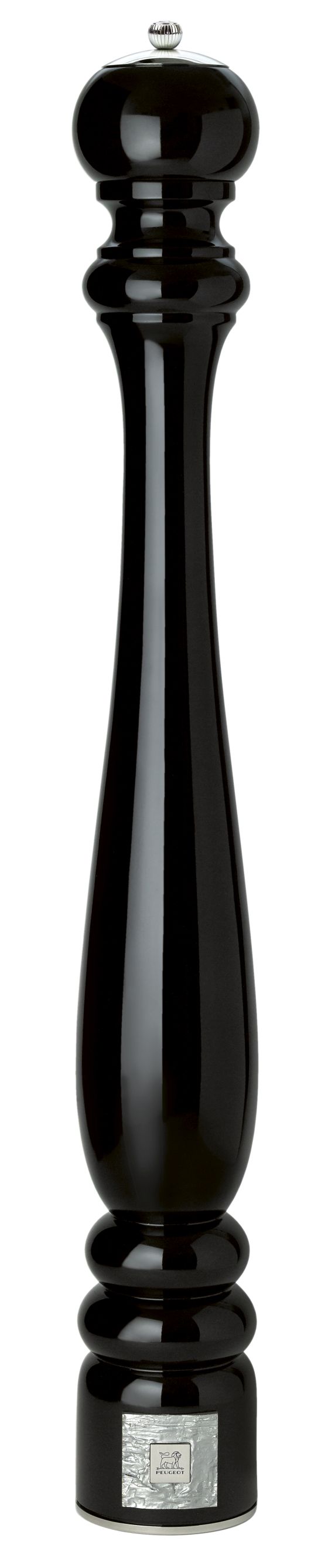 Schwarze Peugeot Pfeffermühle, Modell Prestige, 110 cm hoch. Küchenaccessoire für Feinschmecker.