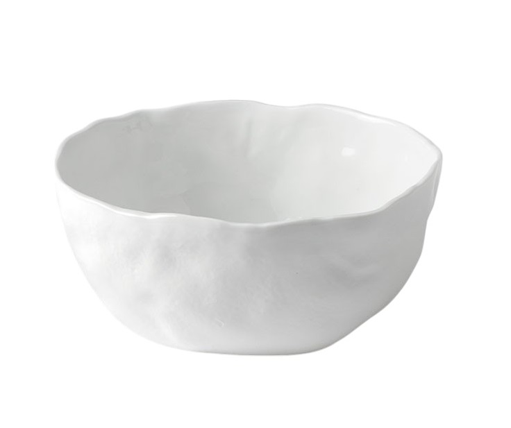 Weiße Gourmet Schale von Räder, Keramikschale für Salate, Suppen oder Desserts, moderne Tischdeko.