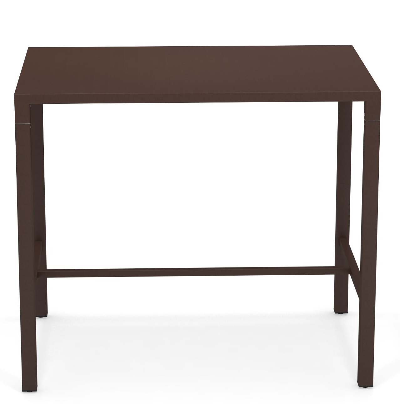 Nova Hochtisch Outdoor Emu, brauner, moderner Stehtisch für den Garten oder die Terrasse, Metallgestell.