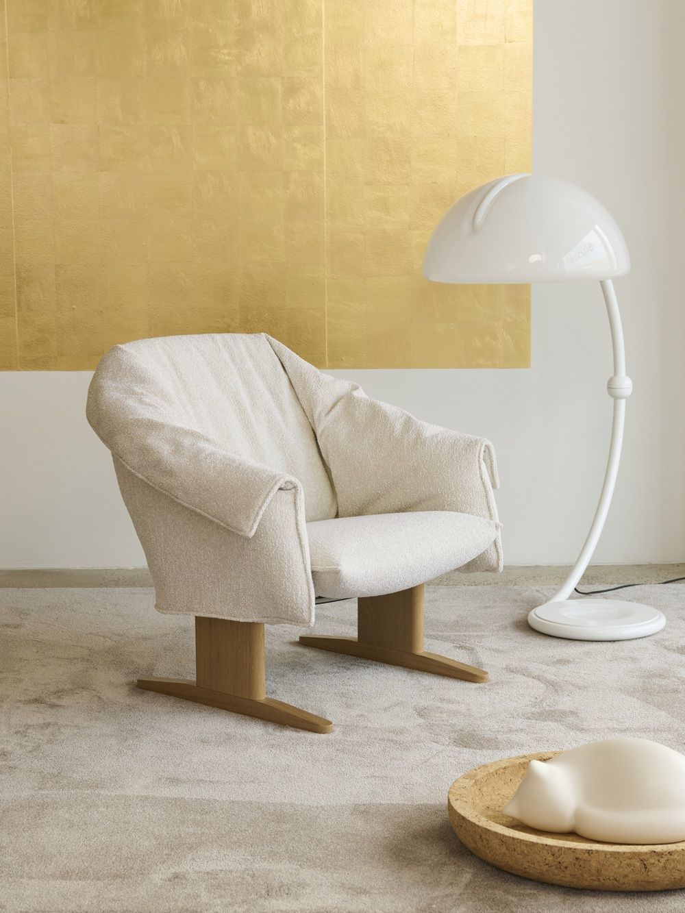 Bascule Lowback Fauteuil met voetenbankje Vitra