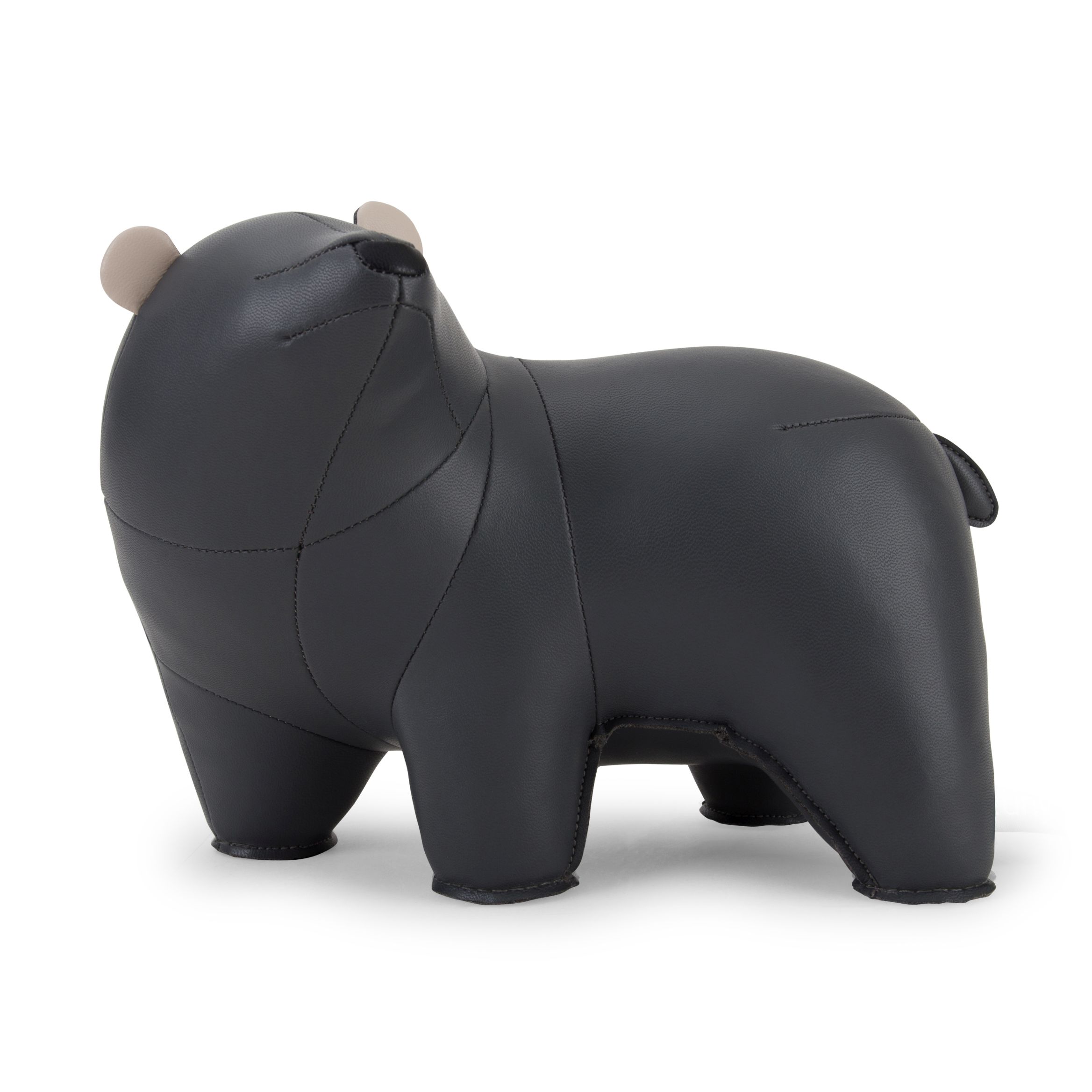 Dunkelgraue Bär Buchstütze von Züny, ideal für Kinderzimmer und Bücherregale. Dekoratives Accessoire.