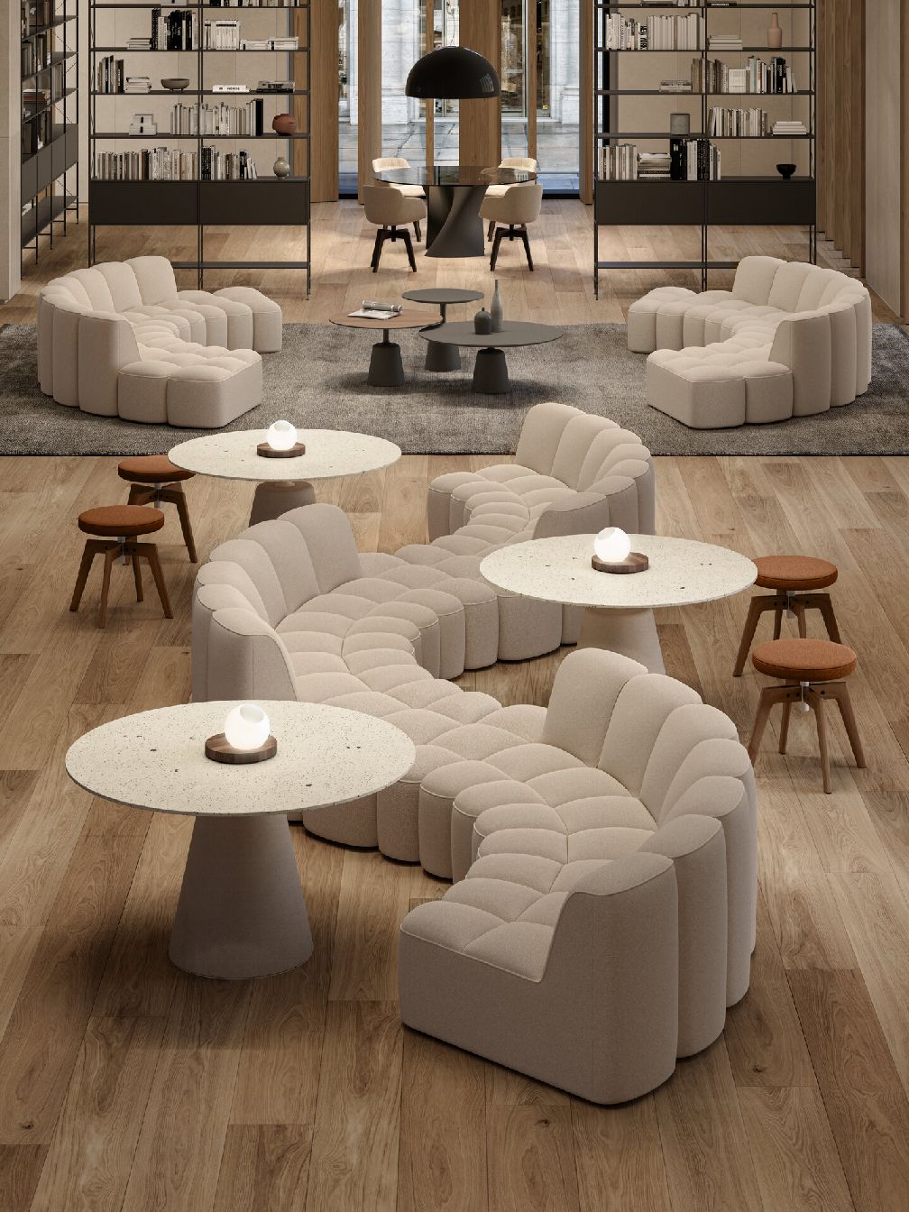 Flow Armchair, fauteuil met armleuningen van MDF Italia