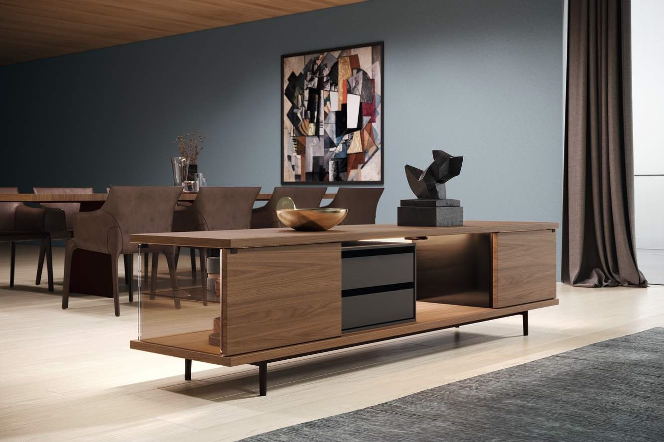 Walter Knoll Tadeo Table: Moderner Holz-Couchtisch mit Schubladen und minimalistischem Design für Wohnzimmer.