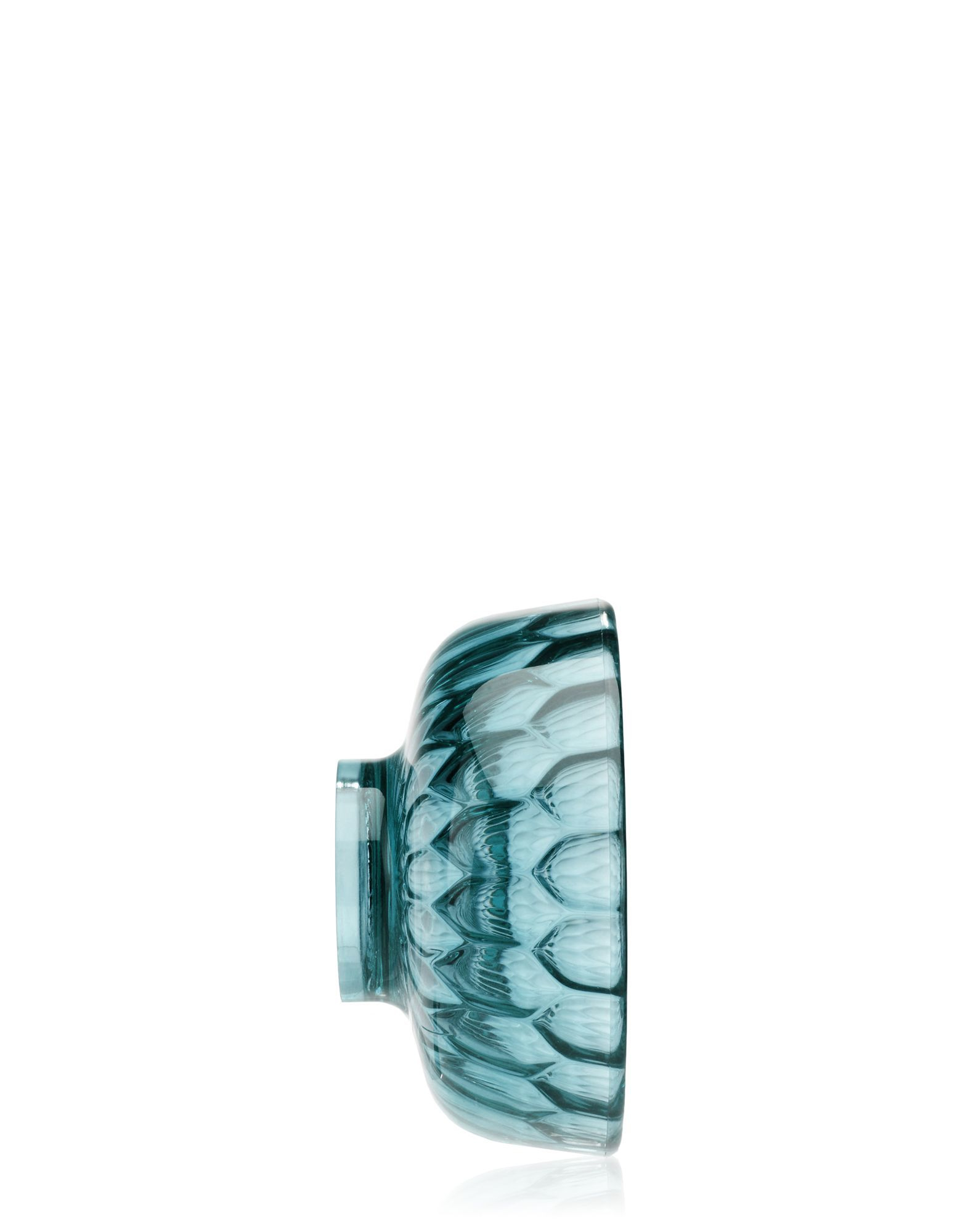 Blauer Jellies Garderobenhaken von Kartell, kleine Ausführung, Wandhaken aus Kunststoff mit geometrischem Muster.